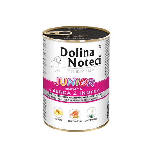 Dolina Noteci Junior bogata w serca z indyka 400g