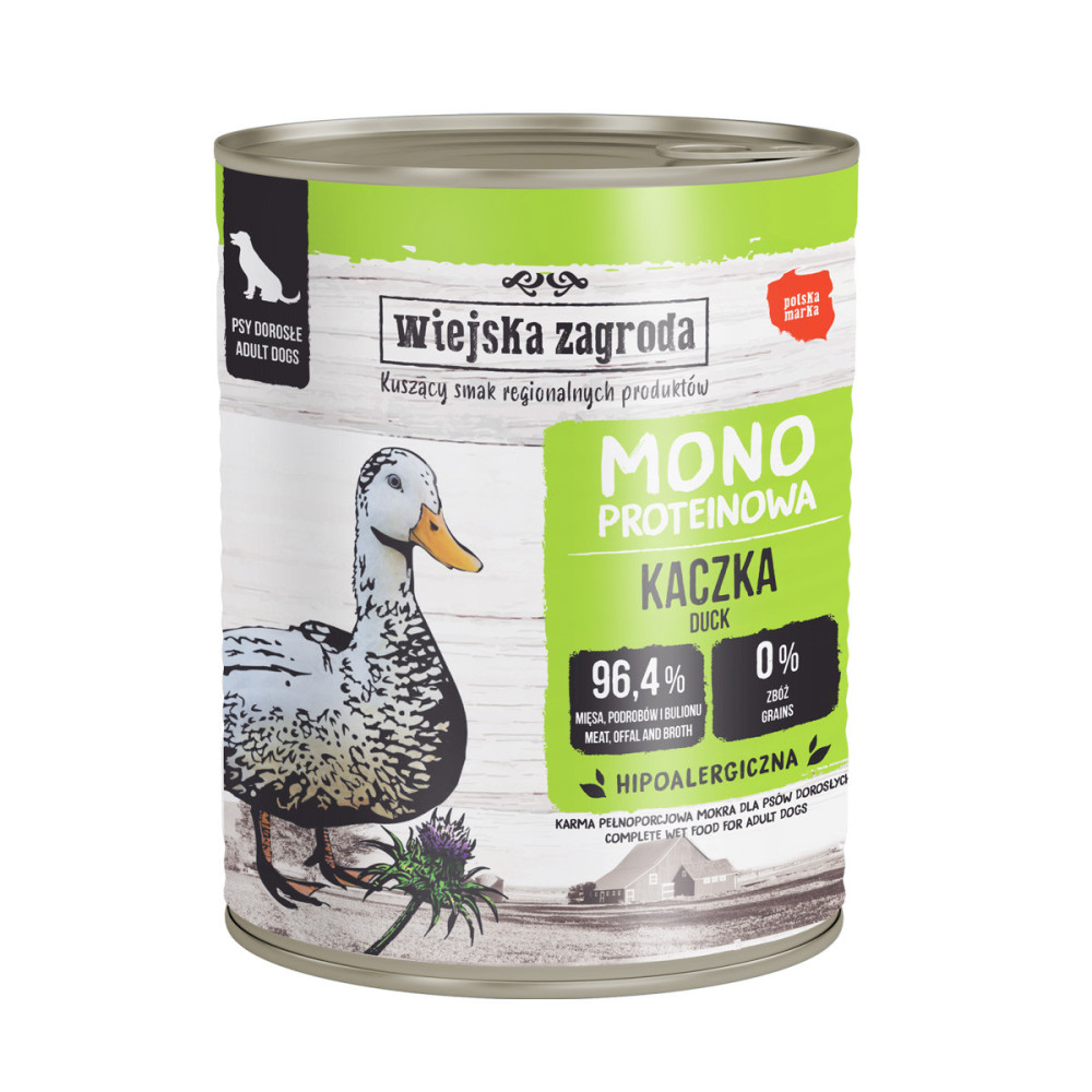 Karma mokra dla psa Wiejska Zagroda Kaczka monobiałkowa Adult
