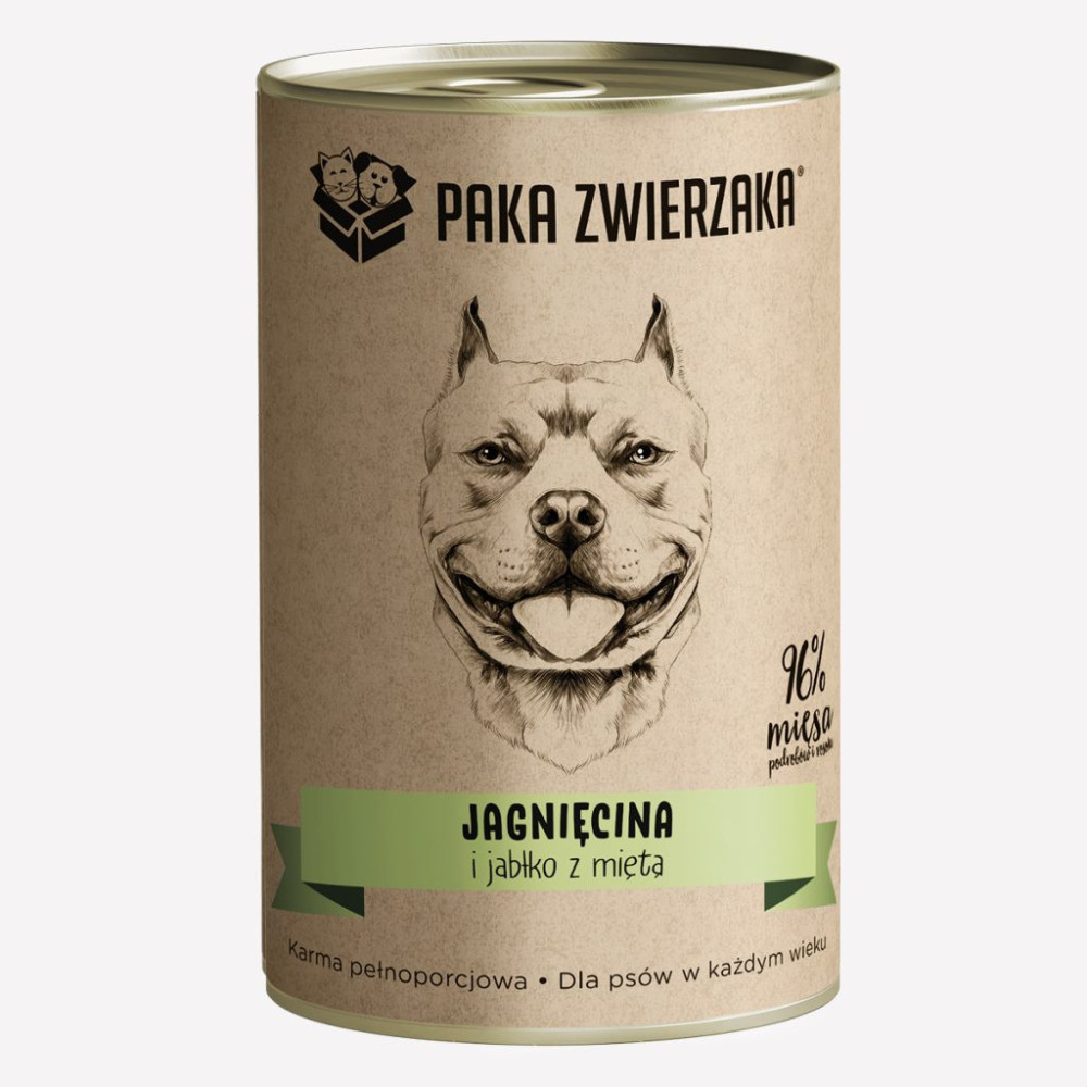 Karma Mokra Paka Zwierzaka Jagnięcina i jabłko z miętą