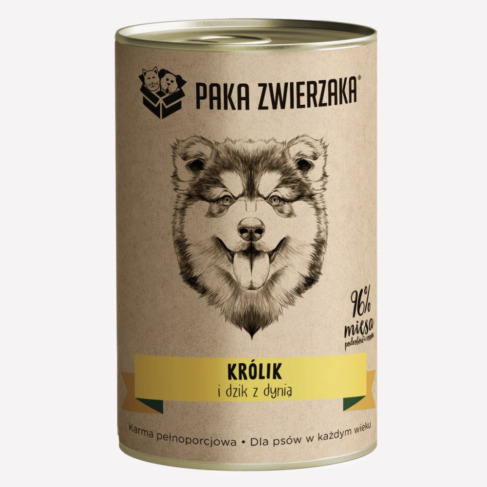 Karma Mokra Paka Zwierzaka Królik i dzik z dynią