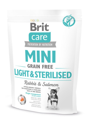 Brit Care Mini Grain-Free Light & Sterilised, Rabbit & Salmon