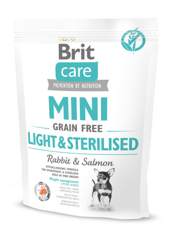 Brit Care Mini Grain-Free Light & Sterilised, Rabbit & Salmon