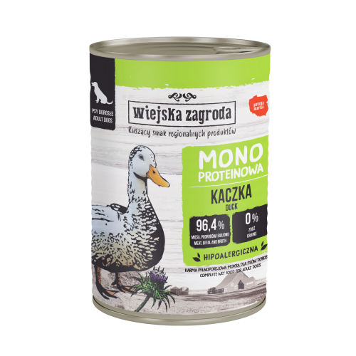 Wiejska Zagroda mokra karma dla psa Kaczka