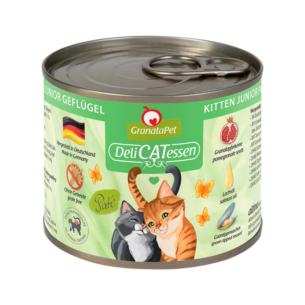GranataPet DeliCatessen Kitten/Junior Poultry - bezzbożowa mokra karma dla kociąt, z drobiem