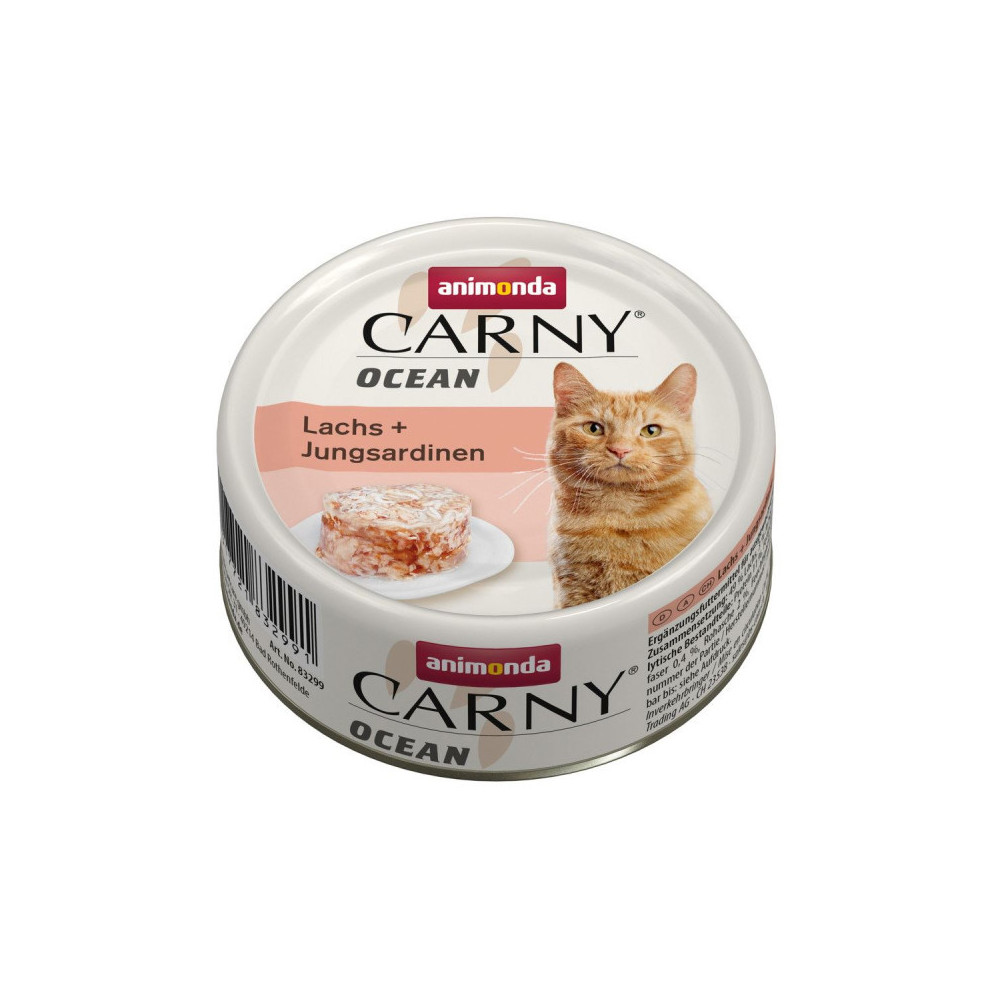 Mokra karma dla kota Carny Ocean łosoś + młode sardynki