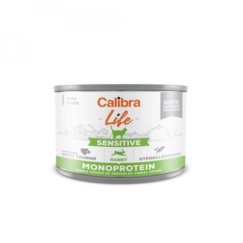 Mokra karma dla kota Calibra Cat Life Sensitive Rabbit 200g
