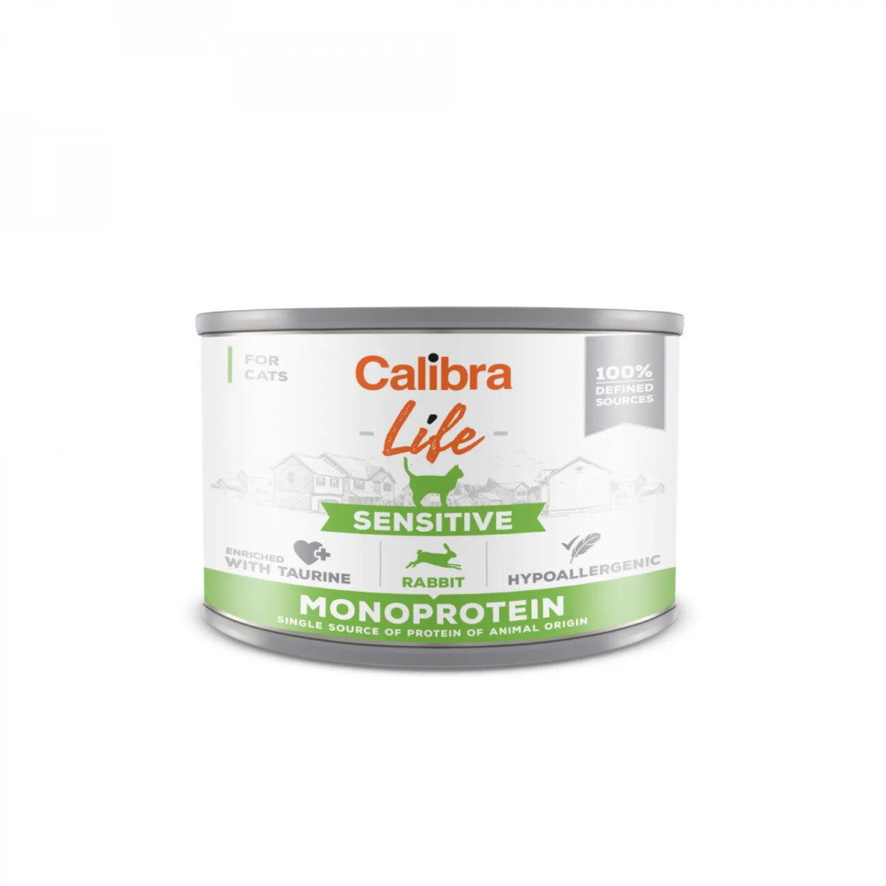 Mokra karma dla kota Calibra Cat Life Sensitive Rabbit 200g