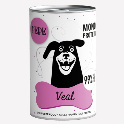 Karma mokra dla psa PEPE veal 99% cielęcina