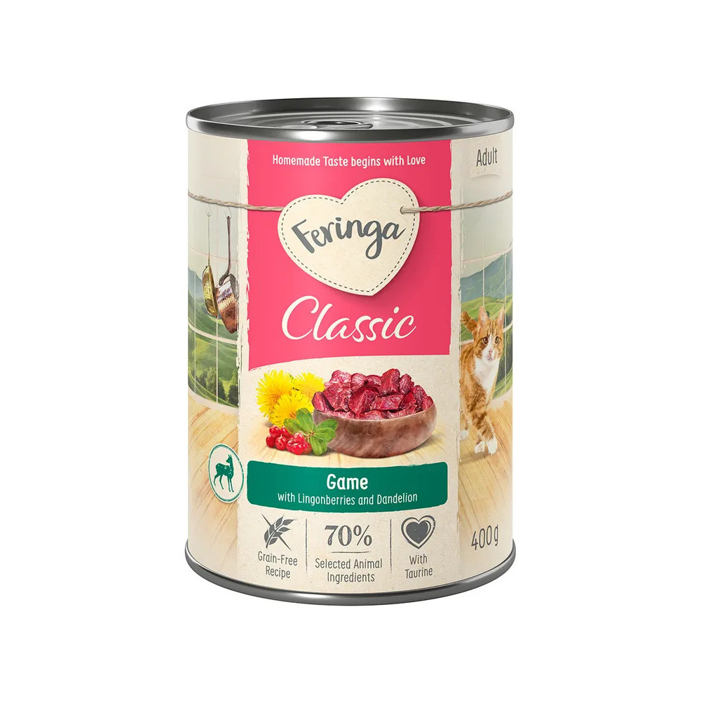 Karma mokra dla Kota Feringa ADULT CLASSIC dziczyzna - Bez Zbóż