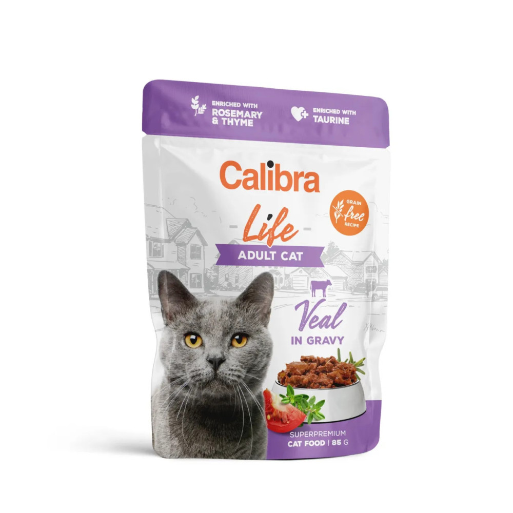 Mokra karma dla kota Calibra Cat Life Veal In Gravy