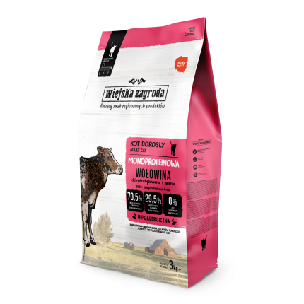 Karma sucha dla kota Wiejska Zagroda Monoproteinowa Wołowina