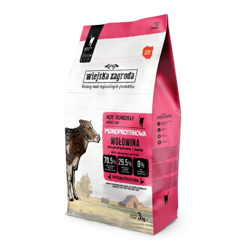 Karma sucha dla kota Wiejska Zagroda Monoproteinowa Wołowina