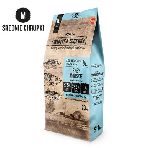 Karma sucha dla psa Wiejska Zagroda Ryby Morskie M