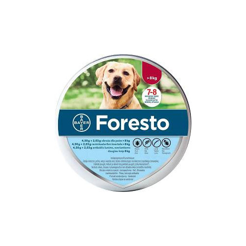 Bayer Foresto Obroża na kleszcze i pchły dla psa powyżej 8kg dł. 70cm