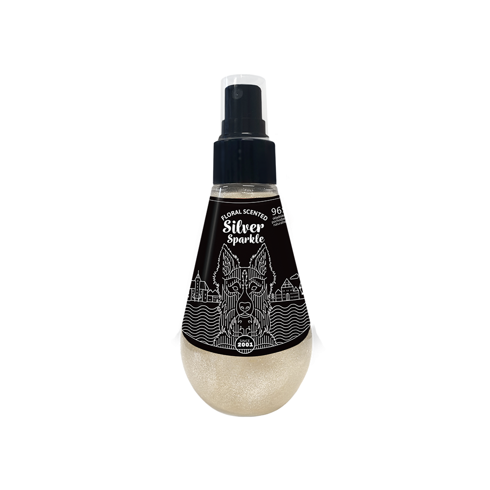 Silver Sparkle perfumy dla psów z brokatem 150 ml