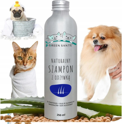 Jm Sante Green Sante Naturalny Szampon Z Odżywką Dla Psa I Kota