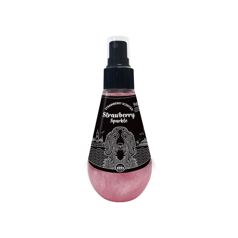 Strawberry Sparkle perfumy dla psów z brokatem 150 ml