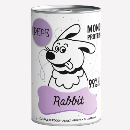 Karma mokra dla psa PEPE rabbit 99% królik