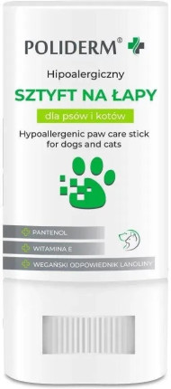 POLIDERM Hipoalergiczny sztyft na łapy dla psa i kota - 14,5g