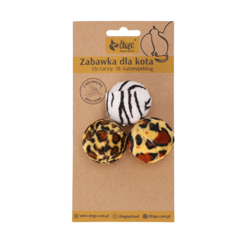 Dingo Zabawka dla kota PIŁKI KOCIA DŻUNGLA