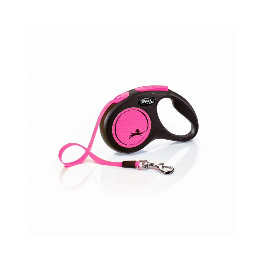 Smycz Flexi Classic S taśma 5m 15kg neon pink