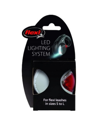 Lampka LED do smyczy Flexi - LED Lighting System - szary