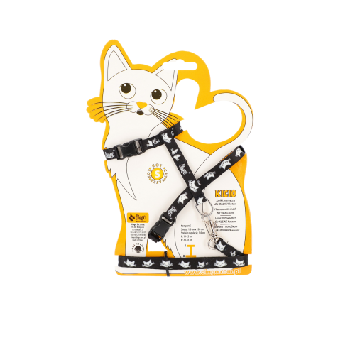 Dingo Komplet szelki i smycz dla kota KICIO