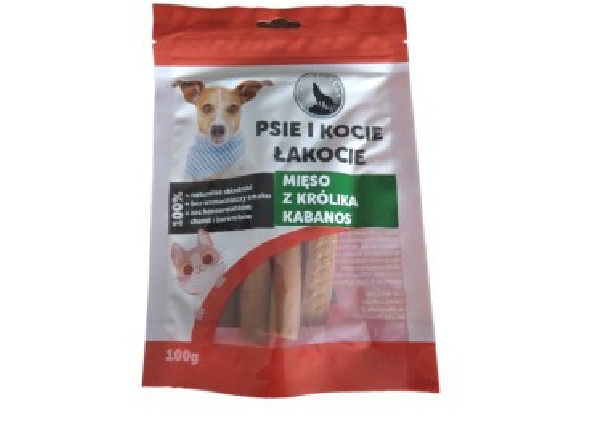 Psie i Kocie Łakocie Mięso z królika kabanos