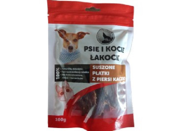 Psie i Kocie Łakocie Suszone płatki z piersi kaczki