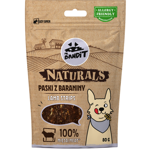 Mr Bandit Naturals Paski z Baraniny