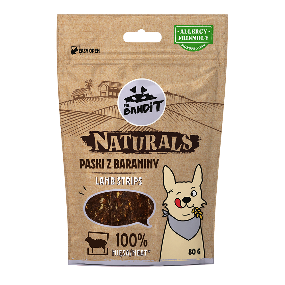 Mr Bandit Naturals Paski z Baraniny