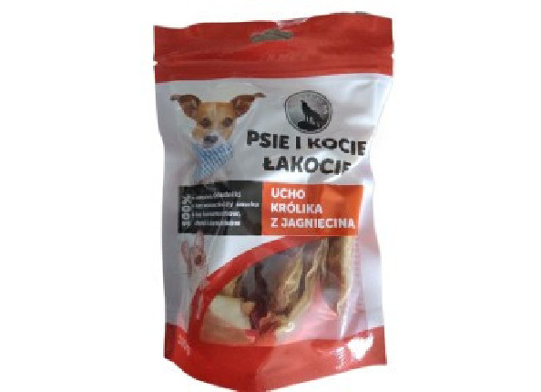 Psie i Kocie Łakocie Ucho królika z jagnięciną