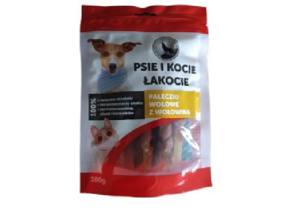 Psie i Kocie Łakocie Pałeczki wołowe z wołowiną