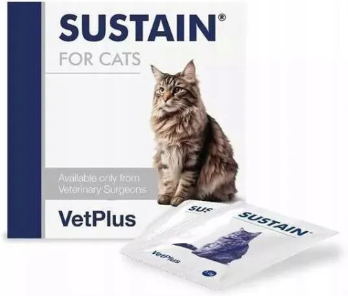 Vetplus Sustain Kot Saszetki wspierające funkcjonowanie układu pokarmowego i odpornościowego