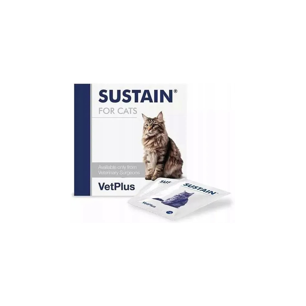 Vetplus Sustain Kot Saszetki wspierające funkcjonowanie układu pokarmowego i odpornościowego