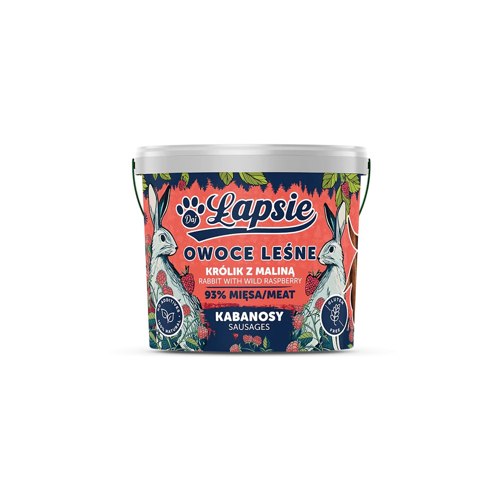 Łapsie Kabanosy Królik z Malinami