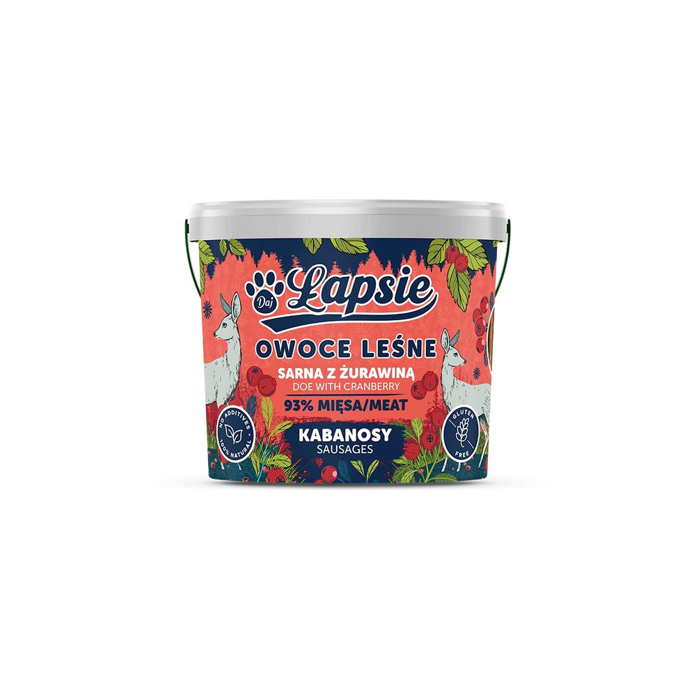 Łapsie Kabanosy Sarna z Żurawiną