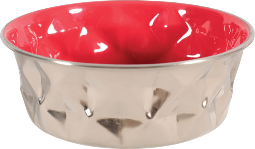 Zolux Miska dla psa i kota Inox DIAMOND kol. czerwony