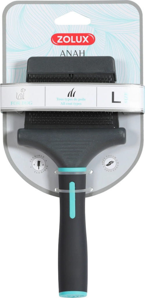 ZOLUX Dwustronna szczotka dla psa elastyczna pudlówka