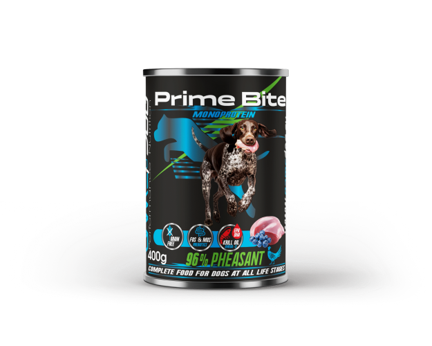 Karma mokra Prime Bite Bażant z jagodą 400g