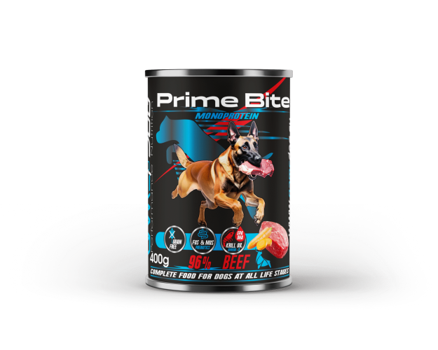 Karma mokra Prime Bite Wołowina z marchewką 400g