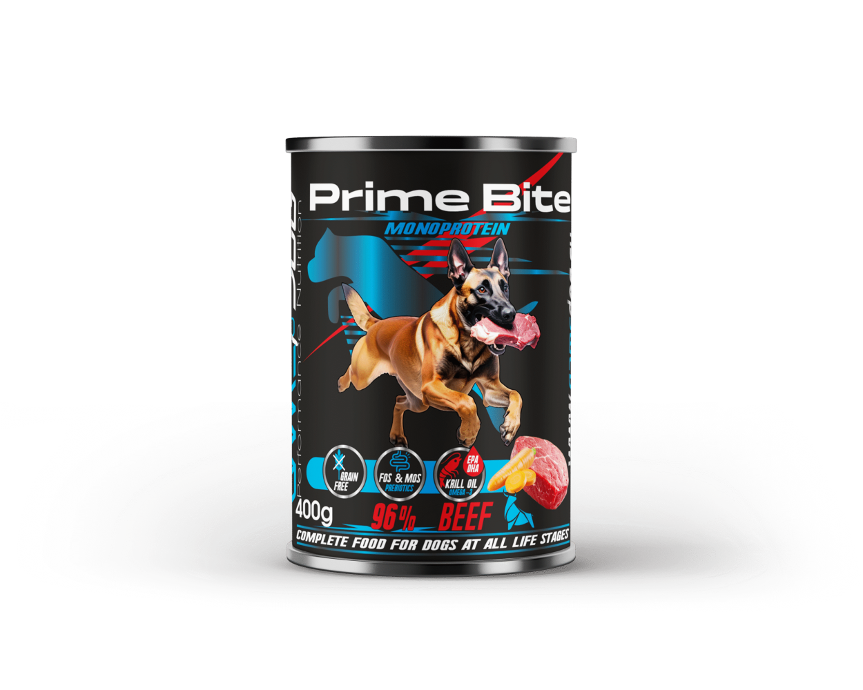 Karma mokra Prime Bite Wołowina z marchewką 400g