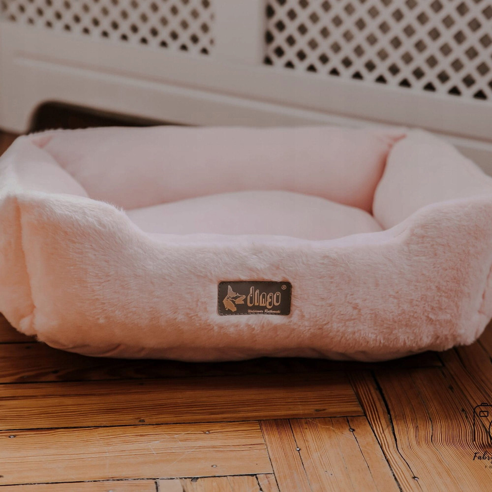 Dingo Legowisko dla psa / kota HUGME 62x50x18cm RÓŻOWE, MIĘKKIE